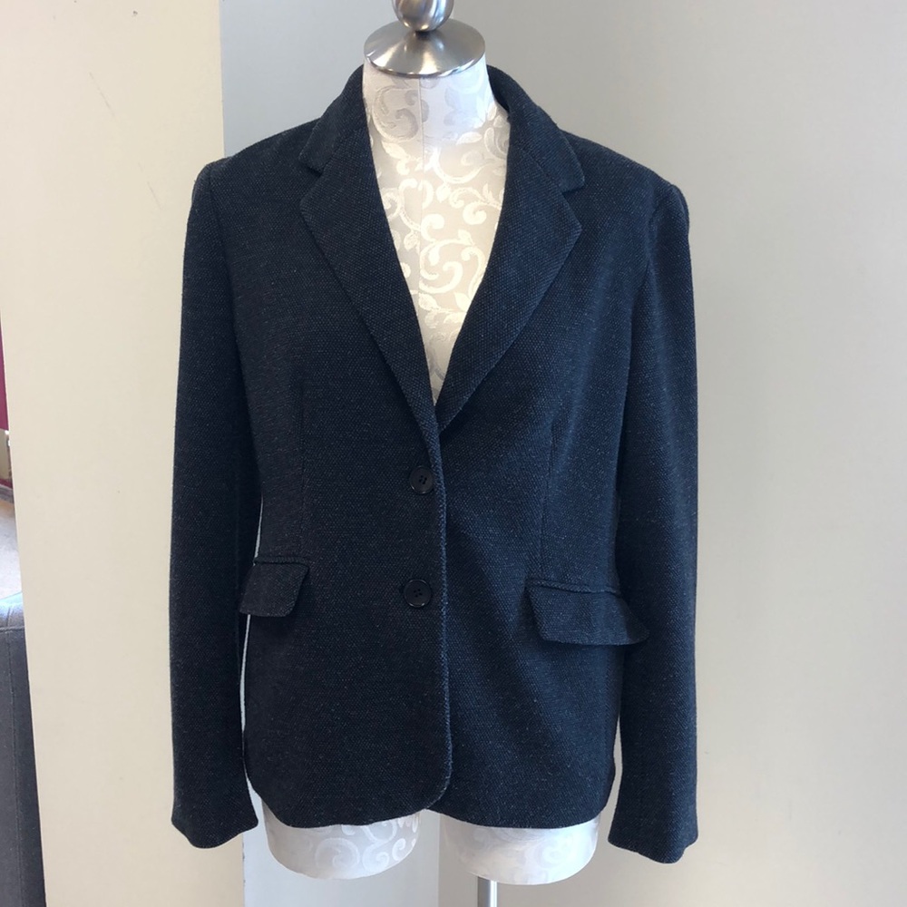 Black/grey knit Talbots blazer